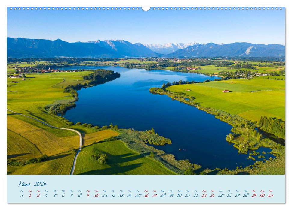 Les lacs de Haute-Bavière sont des joyaux de la nature (calendrier mural CALVENDO 2024) 