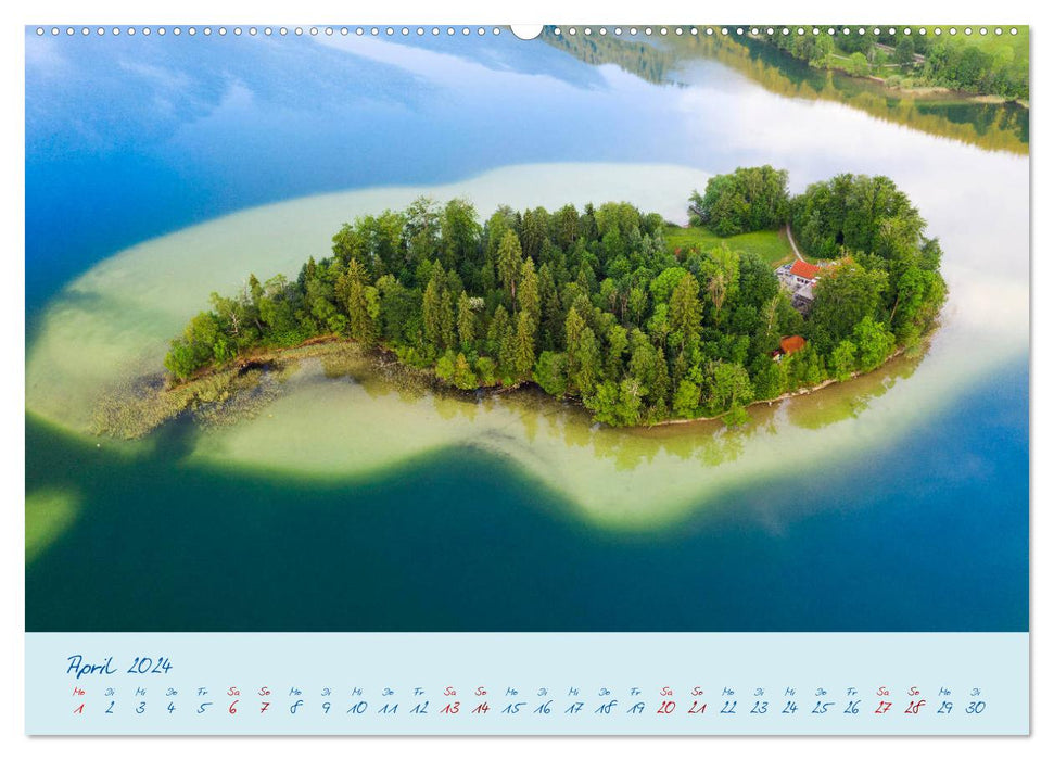 Les lacs de Haute-Bavière sont des joyaux de la nature (calendrier mural CALVENDO 2024) 