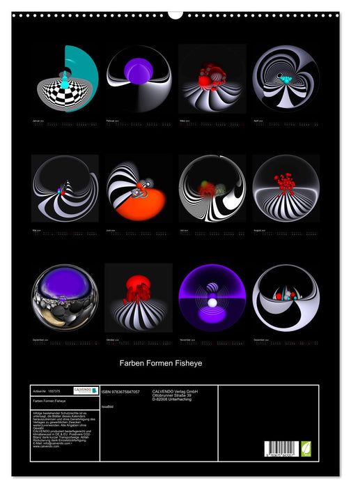 Farben Formen Fisheye (CALVENDO Wandkalender 2024)