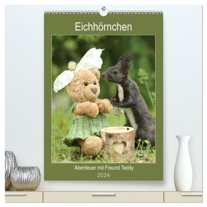 Eichhörnchen - Abenteuer mit Freund Teddy (CALVENDO Premium Wandkalender 2024)