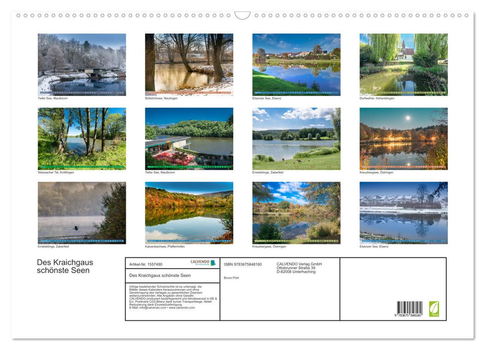 Des Kraichgaus schönste Seen (CALVENDO Wandkalender 2024)
