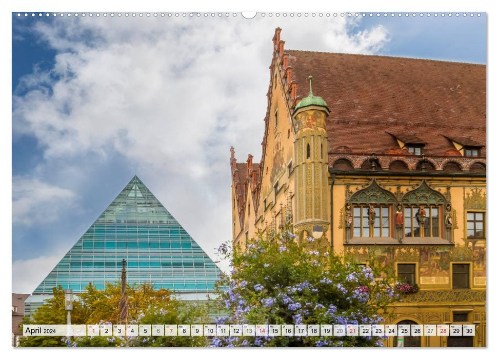 ULM Idyllisches Stadtherz (CALVENDO Premium Wandkalender 2024)