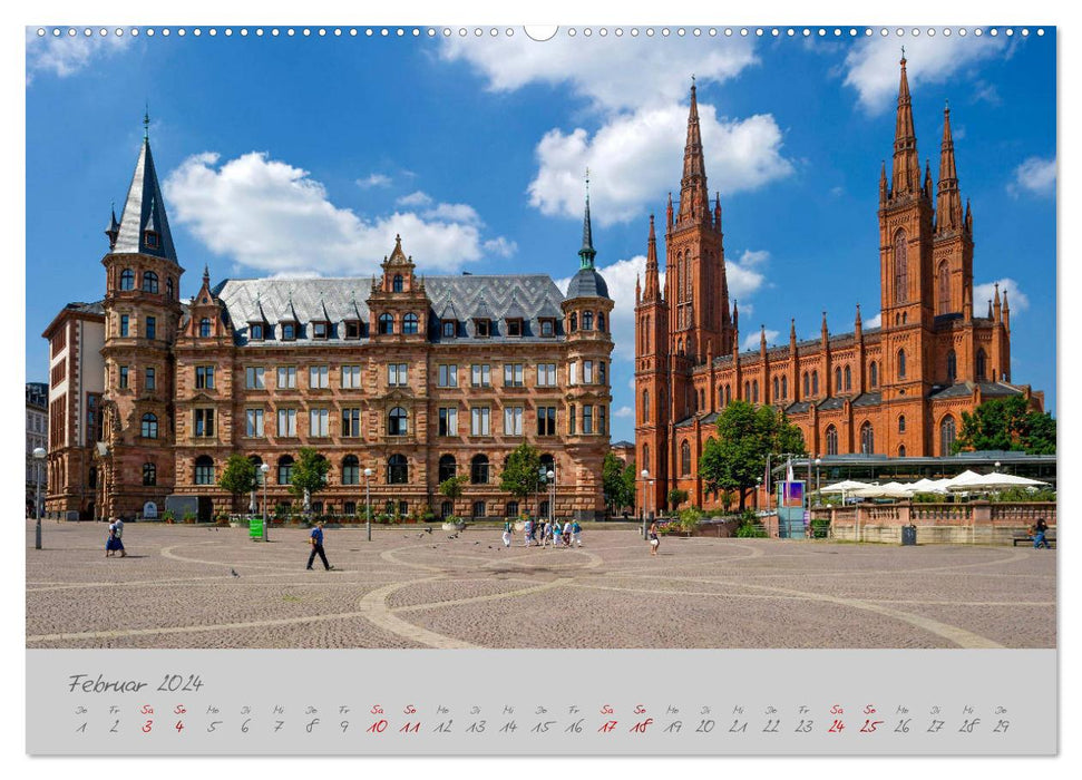 Wiesbaden Die Kurstadt im Rheingau (CALVENDO Wandkalender 2024)