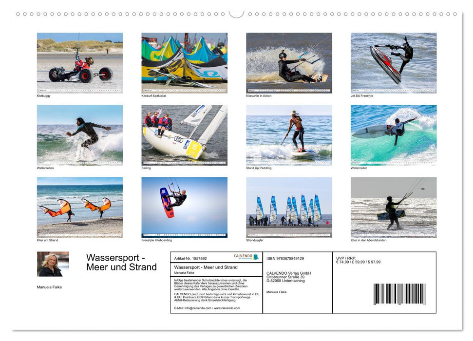 Wassersport - Meer und Strand (CALVENDO Premium Wandkalender 2024)
