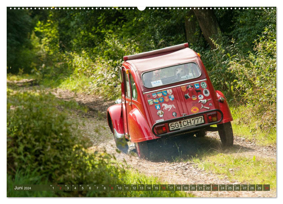 Citroën 2 CV - Zum Kippen zu schade (CALVENDO Premium Wandkalender 2024)