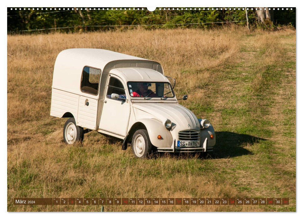 Citroën 2 CV - Zum Kippen zu schade (CALVENDO Wandkalender 2024)