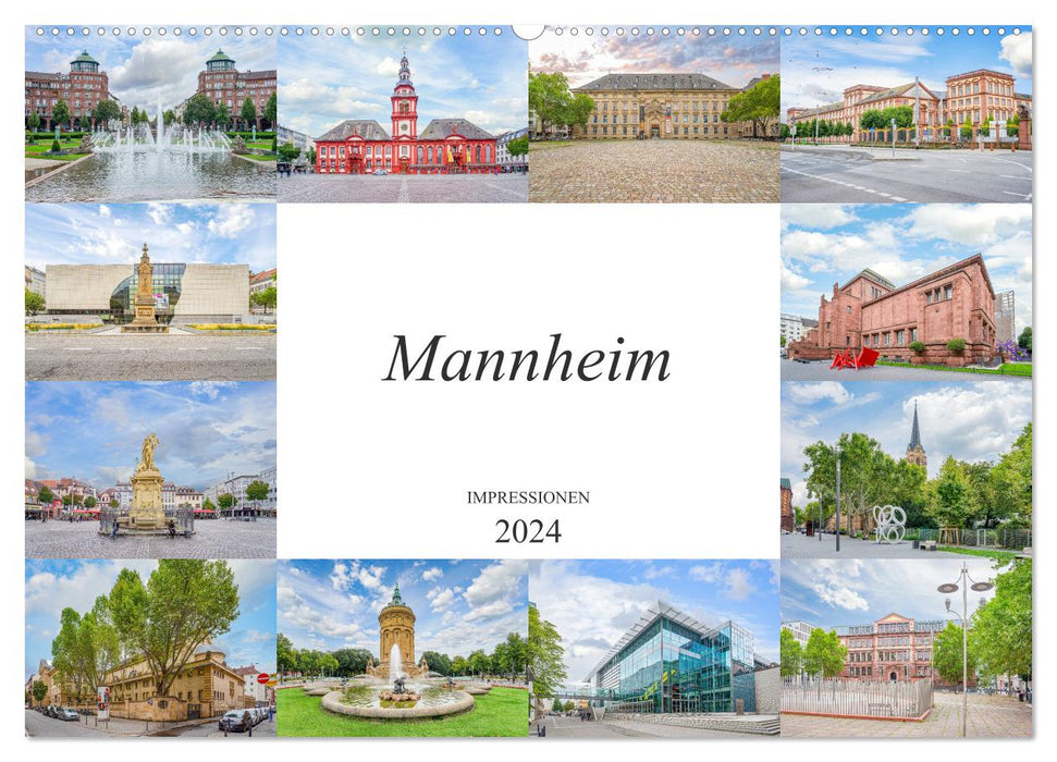 Mannheim Impressionen (CALVENDO Wandkalender 2024)