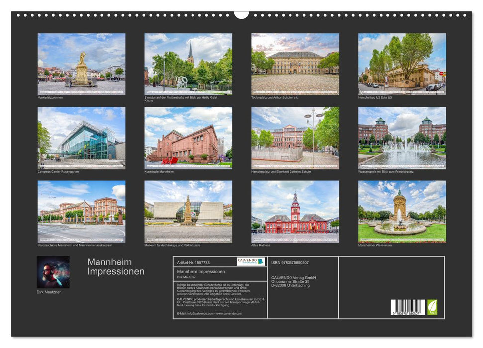 Mannheim Impressionen (CALVENDO Wandkalender 2024)