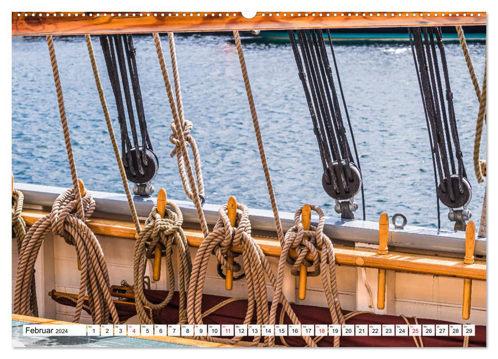 AHOI Details klassischer Yachten (CALVENDO Wandkalender 2024)
