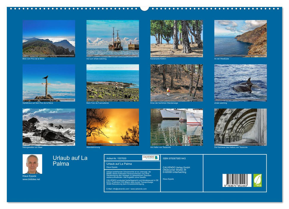 Urlaub auf La Palma (CALVENDO Premium Wandkalender 2024)