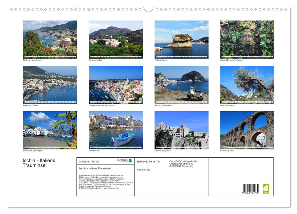 Ischia - L'île de rêve d'Italie (calendrier mural CALVENDO 2024) 