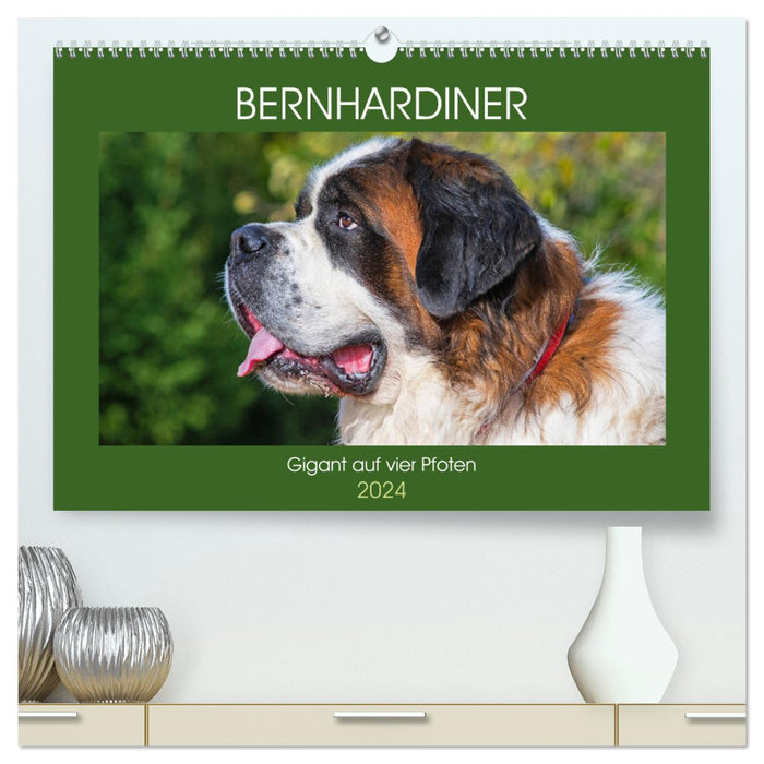 Bernhardiner - Gigant auf vier Pfoten (CALVENDO Premium Wandkalender 2024)