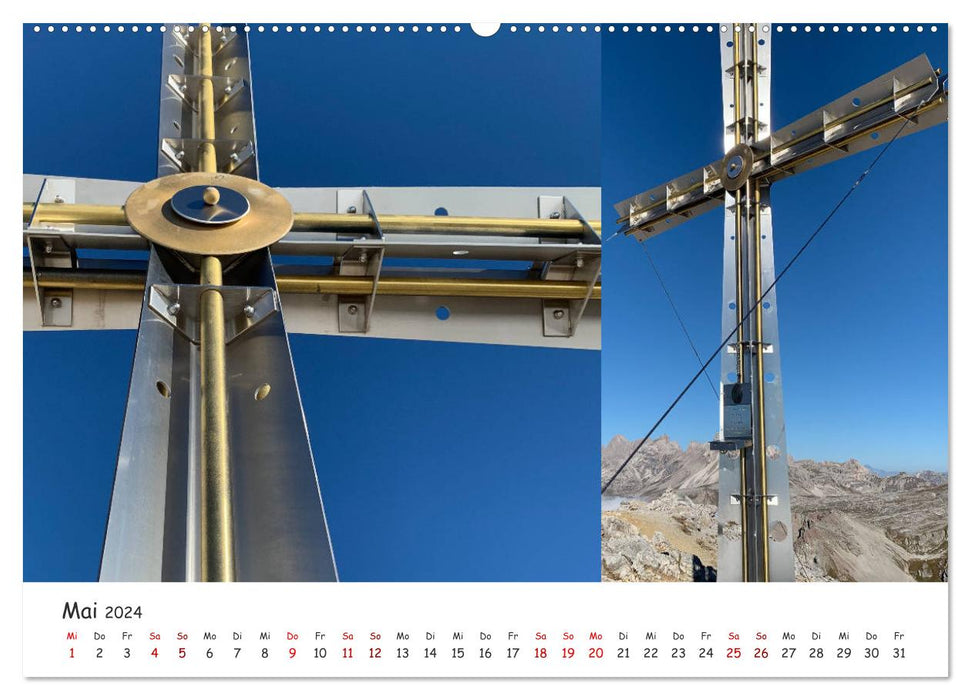 Bekannte und unbekannte Südtiroler Gipfelkreuze im Detail (CALVENDO Premium Wandkalender 2024)