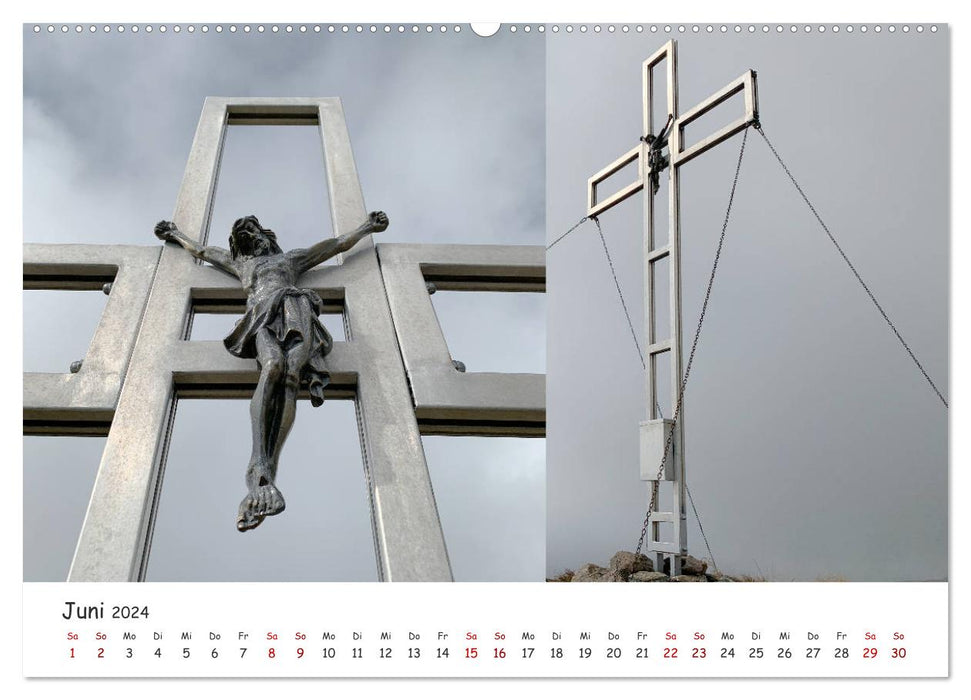 Croix sommitales connues et inconnues du Tyrol du Sud en détail (Calendrier mural CALVENDO Premium 2024) 