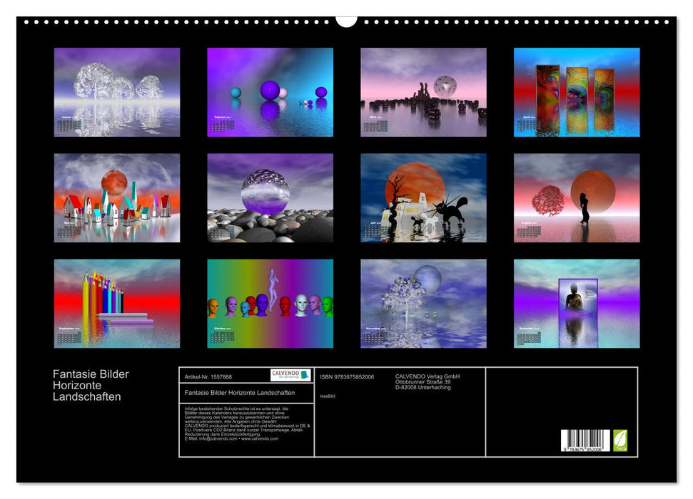 Images fantastiques horizons paysages (calendrier mural CALVENDO 2024) 