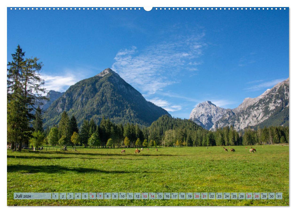 Urlaub in den Tiroler Bergen - Karwendel und Rofangebirge (CALVENDO Premium Wandkalender 2024)