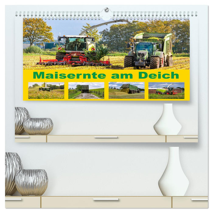 Maisernte am Deich (CALVENDO Premium Wandkalender 2024)