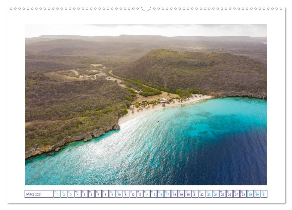 Plage et mer à Curaçao (Calendrier mural CALVENDO Premium 2024) 
