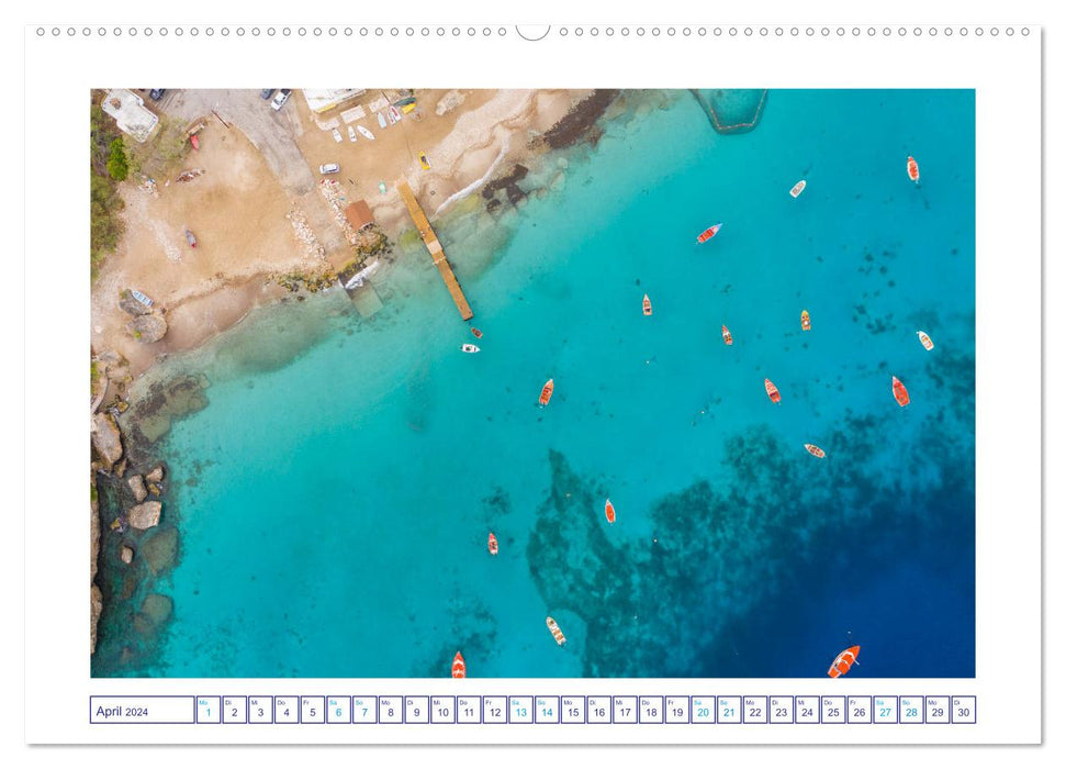 Strand und Meer auf Curaçao (CALVENDO Premium Wandkalender 2024)