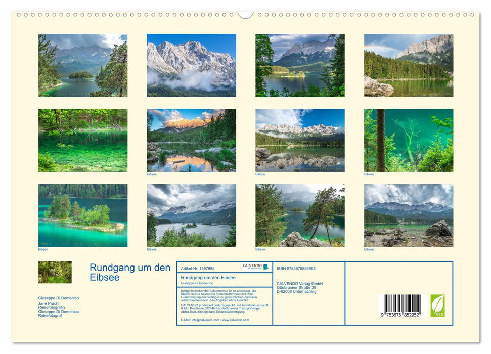 Rundgang um den Eibsee (CALVENDO Premium Wandkalender 2024)