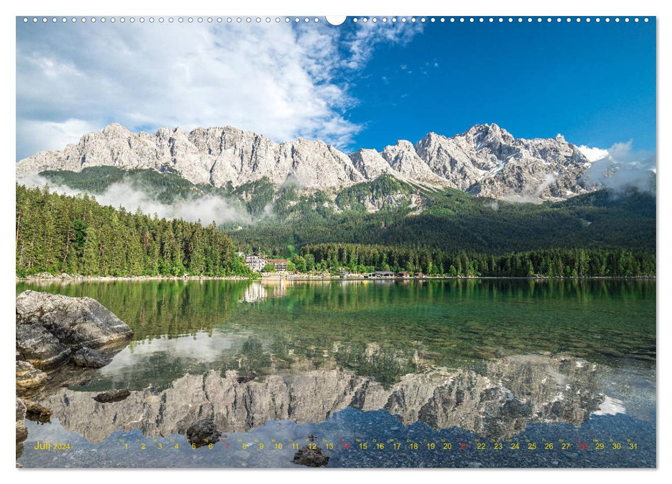 Rundgang um den Eibsee (CALVENDO Premium Wandkalender 2024)