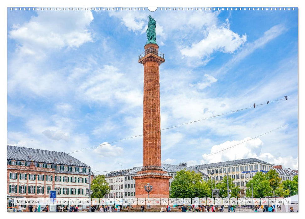 Darmstadt Stadtansichten (CALVENDO Wandkalender 2024)