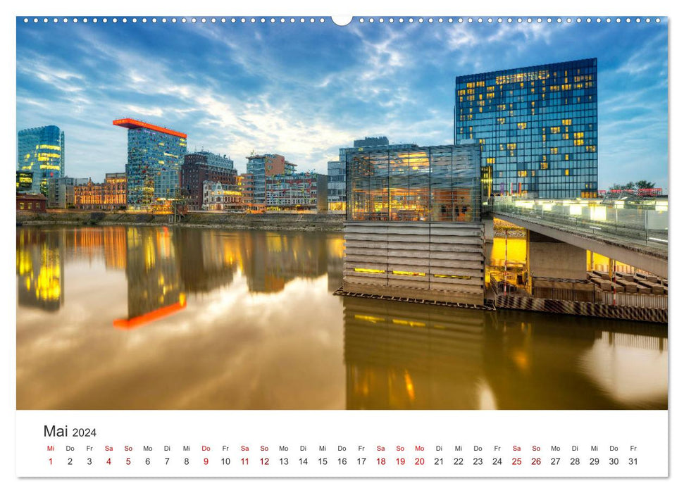 Düsseldorf - Tradition und Moderne am Rhein (CALVENDO Premium Wandkalender 2024)