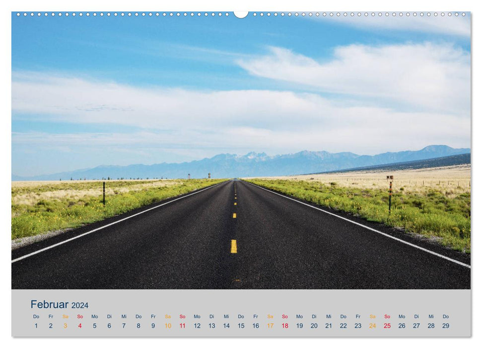 Straßen in den USA (CALVENDO Wandkalender 2024)