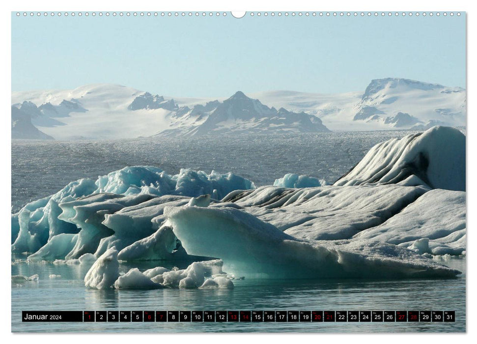 Islande atmosphérique (Calendrier mural CALVENDO Premium 2024) 