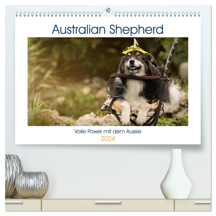 Australian Shepherd - volle Power mit dem Aussie (CALVENDO Premium Wandkalender 2024)