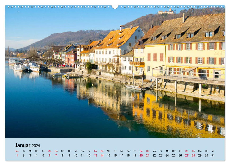 Impressionen vom Hochrhein (CALVENDO Premium Wandkalender 2024)