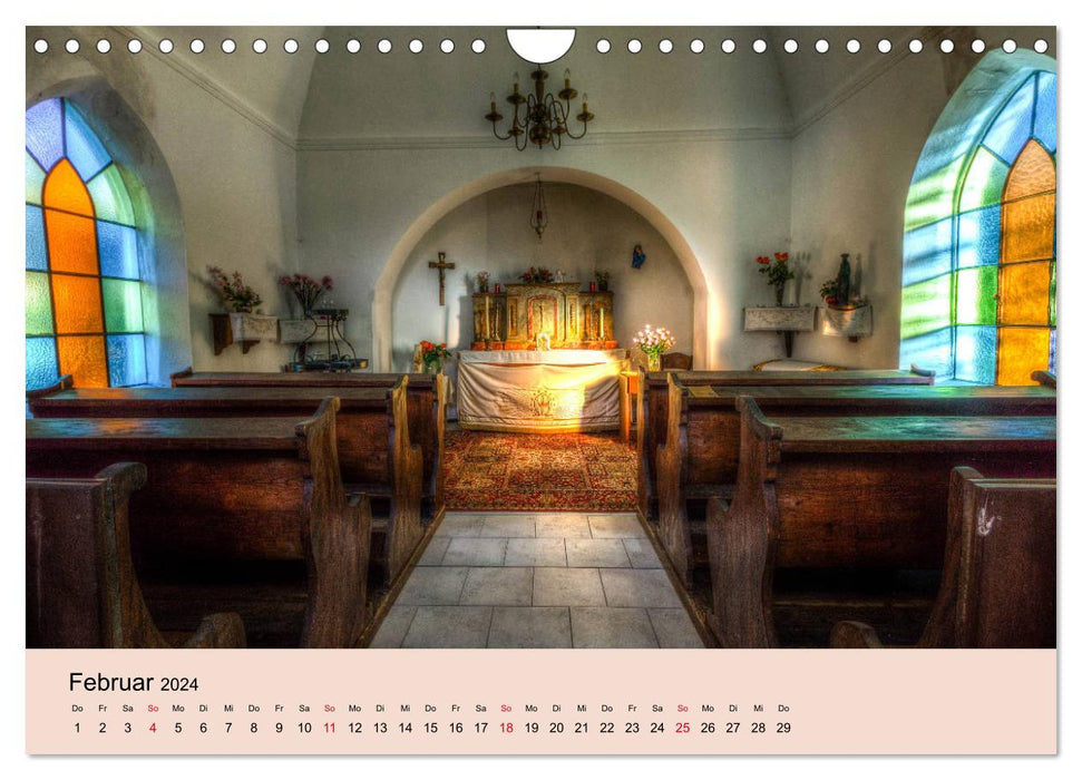 Vergessene Kirchen und Kapellen (CALVENDO Wandkalender 2024)