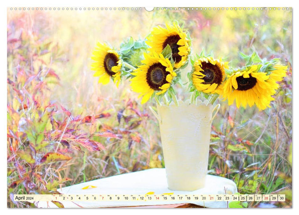 Sonnenblumen. Das Strahlen des Sommers (CALVENDO Premium Wandkalender 2024)