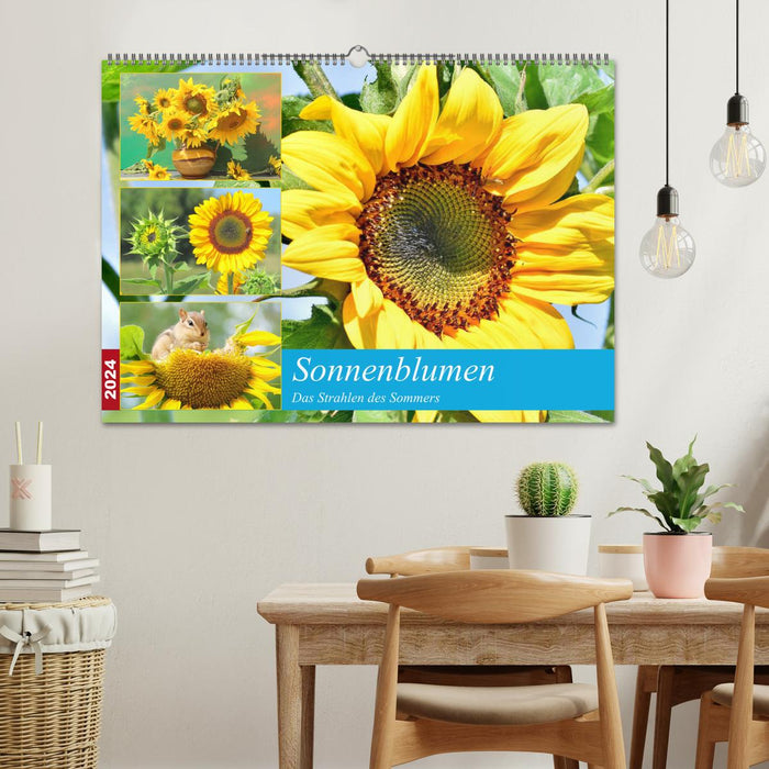 Sonnenblumen. Das Strahlen des Sommers (CALVENDO Wandkalender 2024)