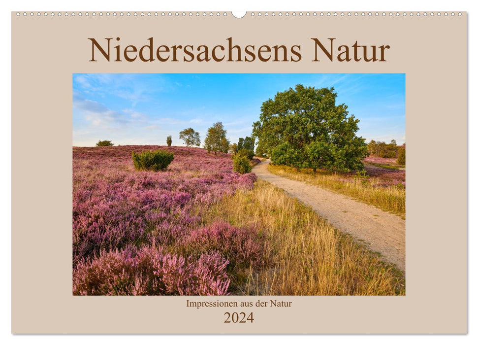 La nature de Basse-Saxe (calendrier mural CALVENDO 2024) 