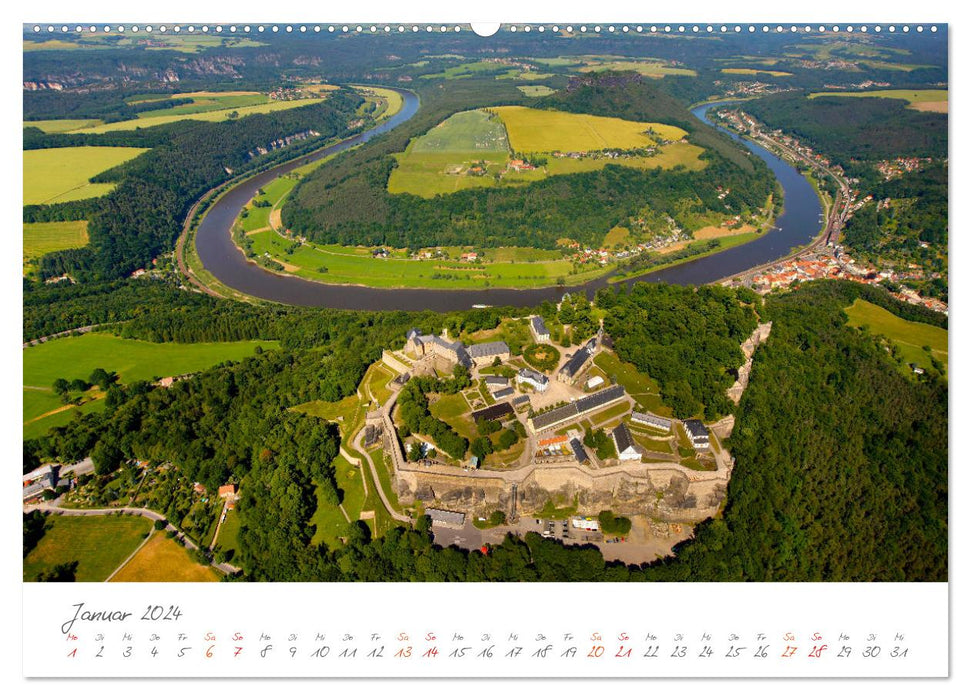 Die Elbe Impressionen (CALVENDO Premium Wandkalender 2024)