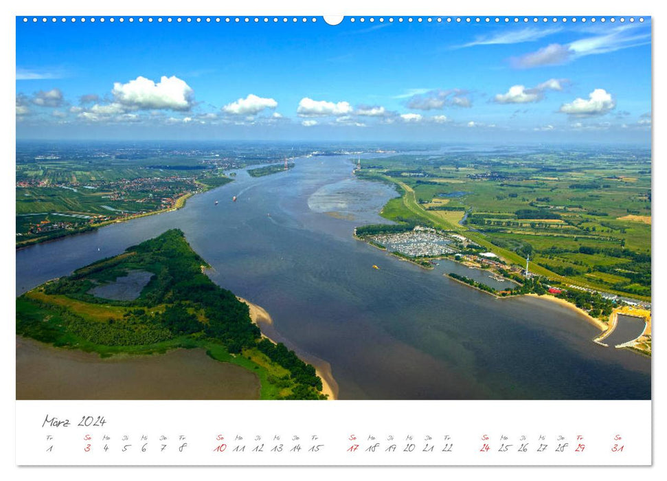 Die Elbe Impressionen (CALVENDO Premium Wandkalender 2024)