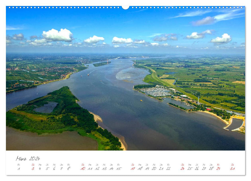 Die Elbe Impressionen (CALVENDO Wandkalender 2024)