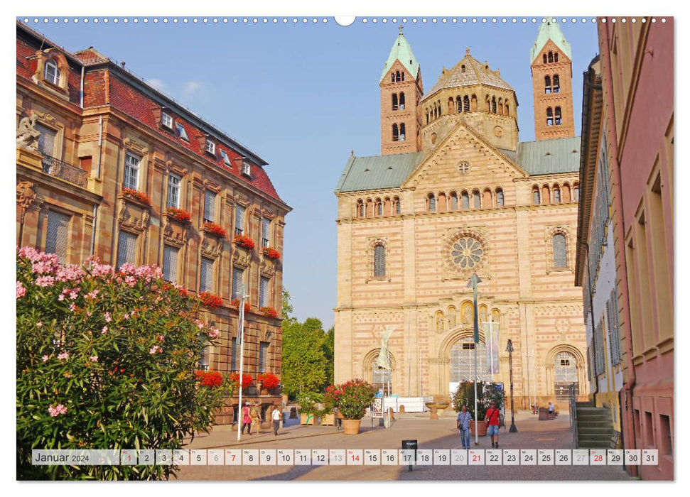 Spire sur le Rhin. Autour du Kaiserdom et de l'Altpörtel (Calendrier mural CALVENDO Premium 2024) 