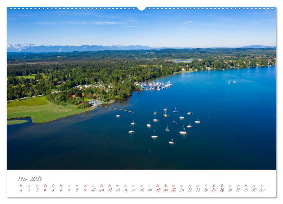 Das Fünf-Seen-Land Oberbayern (CALVENDO Premium Wandkalender 2024)