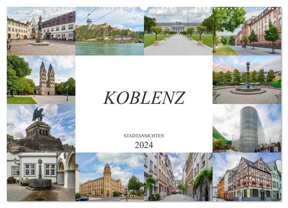 Koblenz Stadtansichten (CALVENDO Wandkalender 2024)