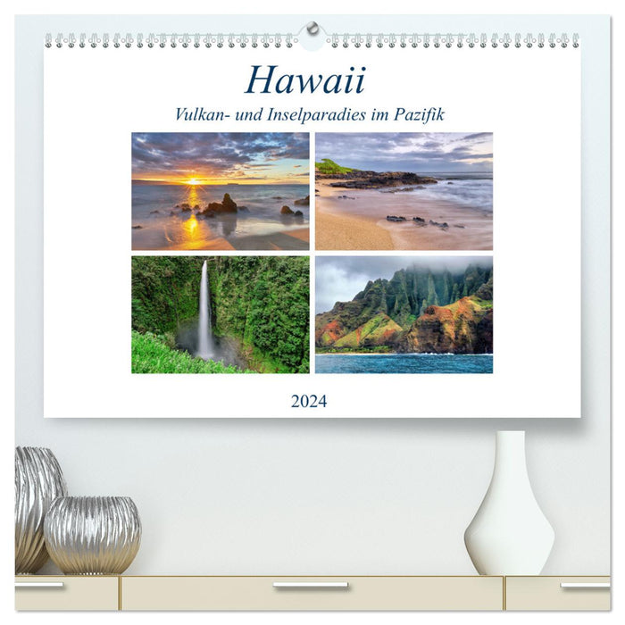 Hawaii - Vulkan- und Inselparadies im Pazifik (CALVENDO Premium Wandkalender 2024)