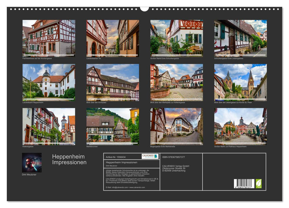 Heppenheim Impressionen (CALVENDO Wandkalender 2024)