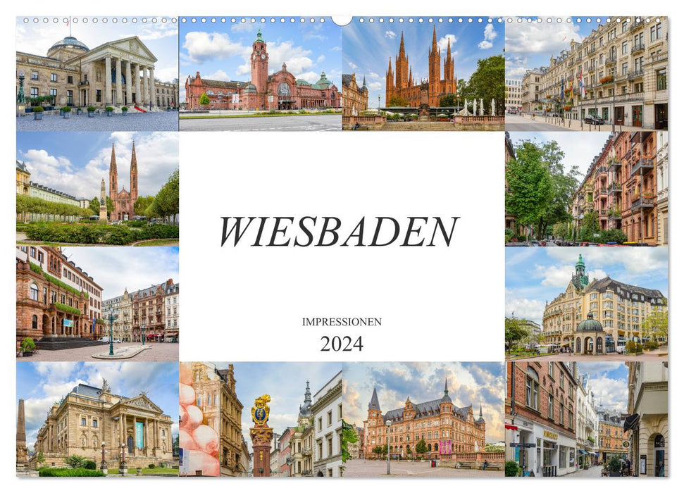 Impressions de Wiesbaden (calendrier mural CALVENDO 2024) 