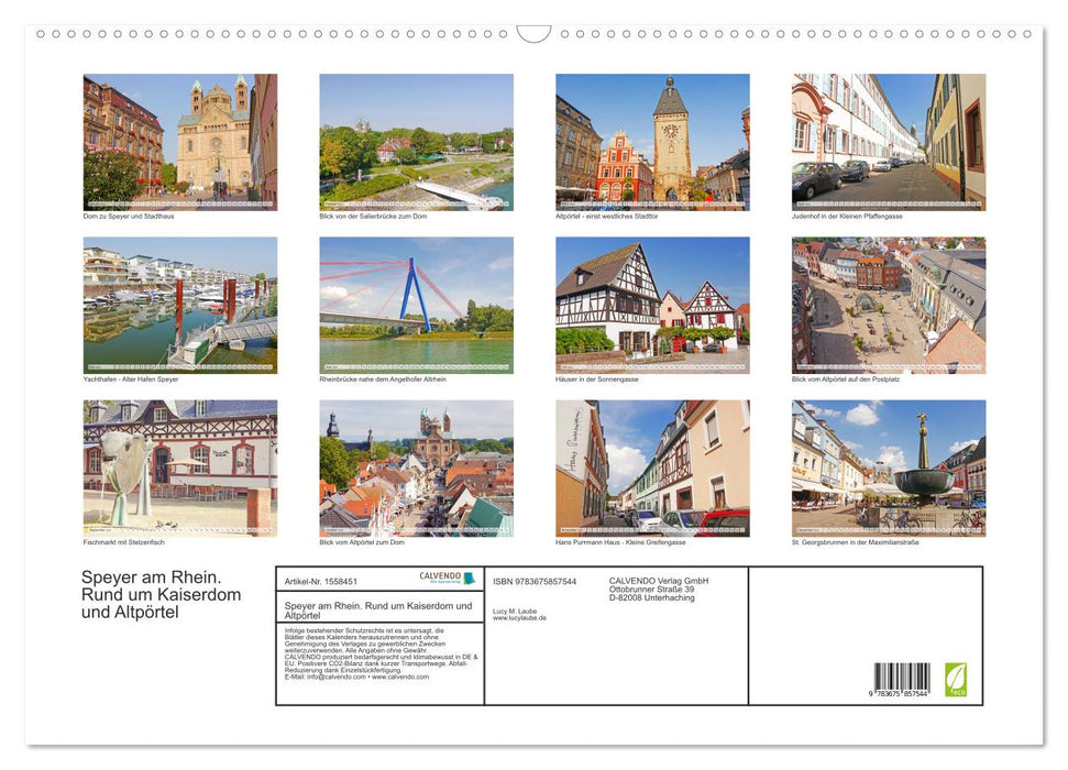 Spire sur le Rhin. Autour du Kaiserdom et de l'Altpörtel (calendrier mural CALVENDO 2024) 