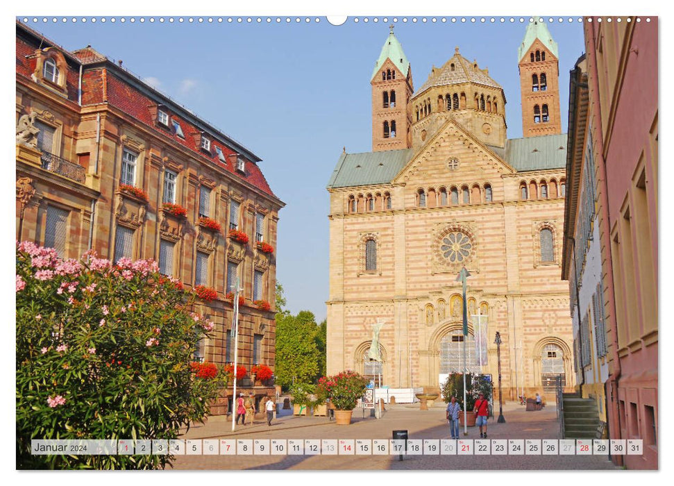 Speyer am Rhein. Rund um Kaiserdom und Altpörtel (CALVENDO Wandkalender 2024)