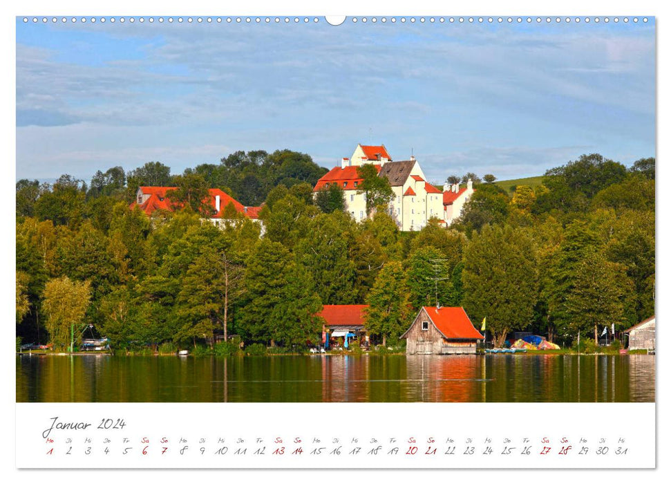 Das Fünf-Seen-Land Oberbayern (CALVENDO Wandkalender 2024)