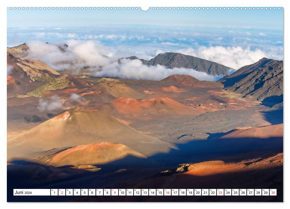Hawaï - volcan et île paradisiaque du Pacifique (calendrier mural CALVENDO 2024) 