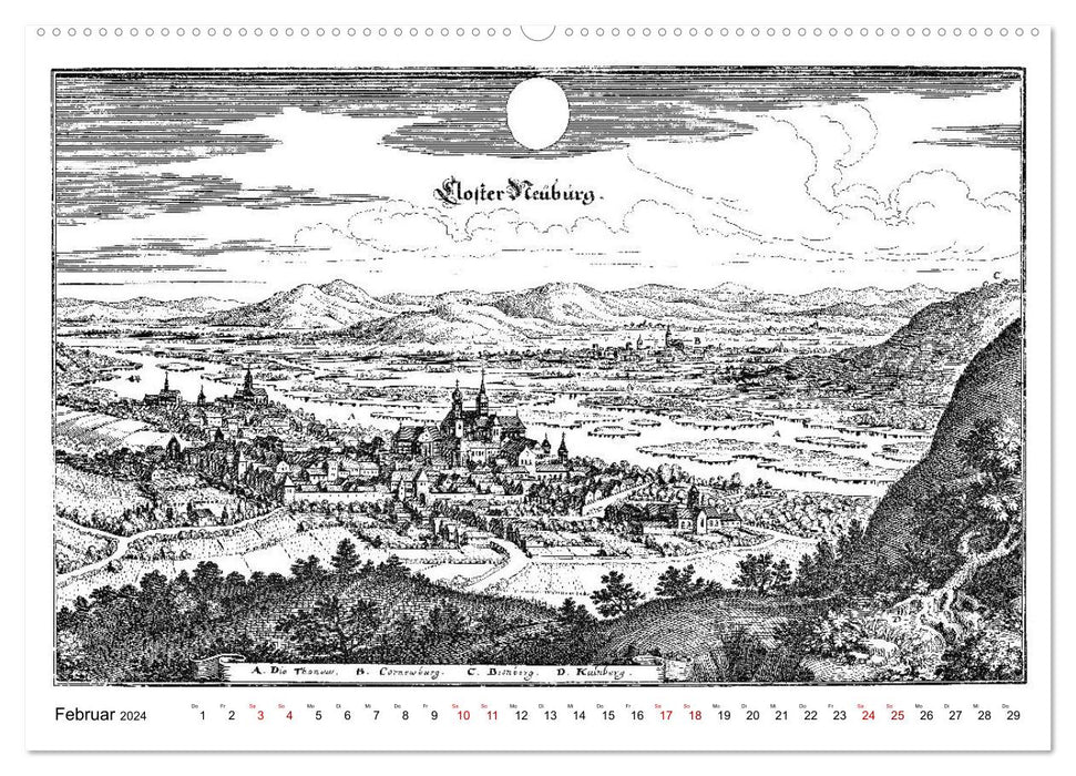 TU FELIX AUSTRIA - Vienne dans des vues anciennes (Calvendo Premium Wall Calendar 2024) 