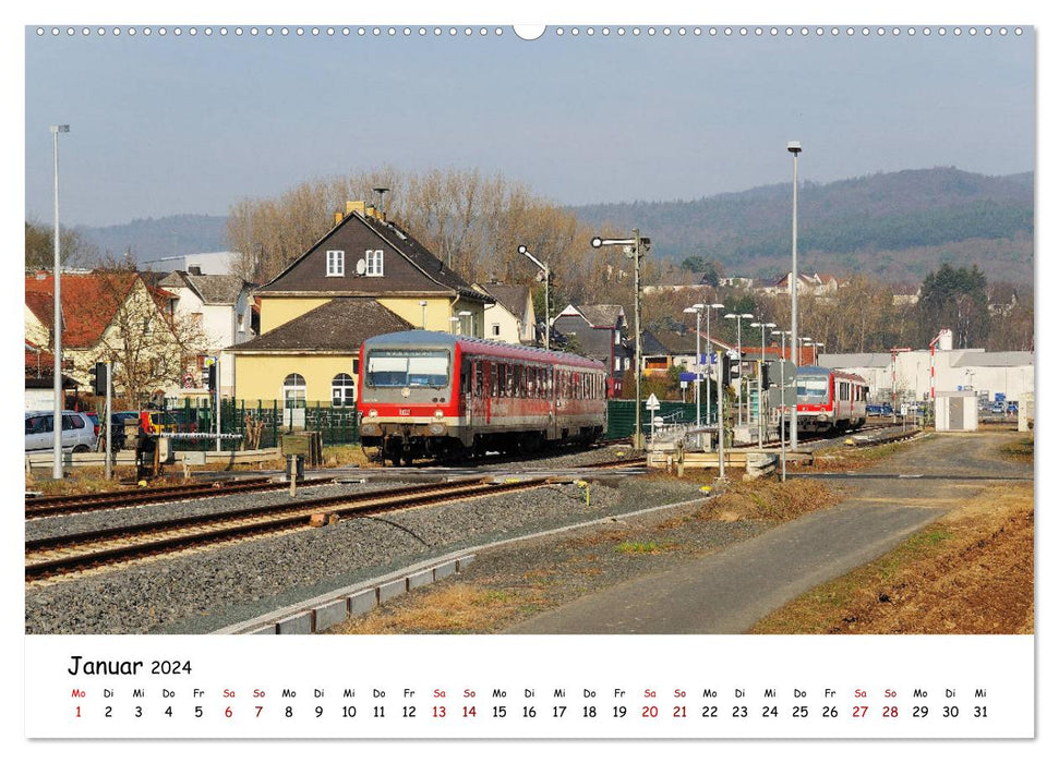 Lignes secondaires de Hesse - En mouvement dans le nord de la Hesse (calendrier mural CALVENDO 2024) 